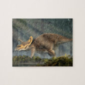 Triceratops in einem Urwald Puzzle (Horizontal)