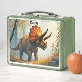Triceratops in einem Waldkid Metall Brotdose (Beispiel)