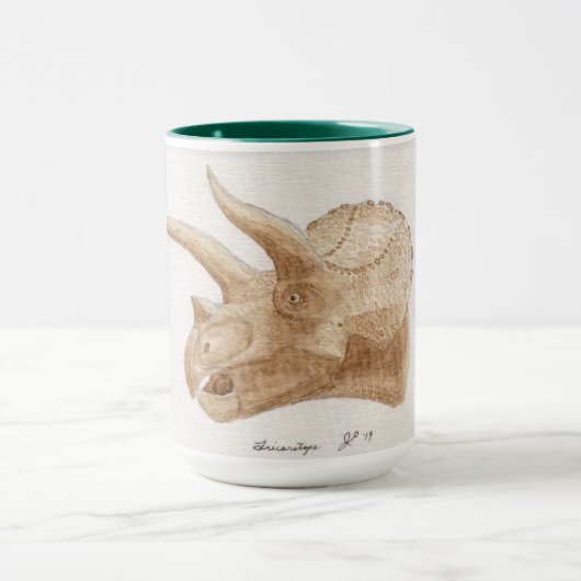 Triceratops Jumbo-Kaffee-Tasse Tasse (Zentrum)