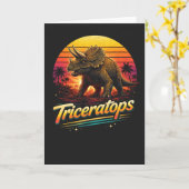 Triceratops Karte (Gelbe Blume)