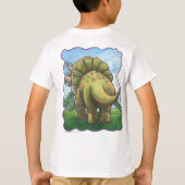 Triceratops-Köpfe und Schwanz-KinderT - Shirts (Rückseite)