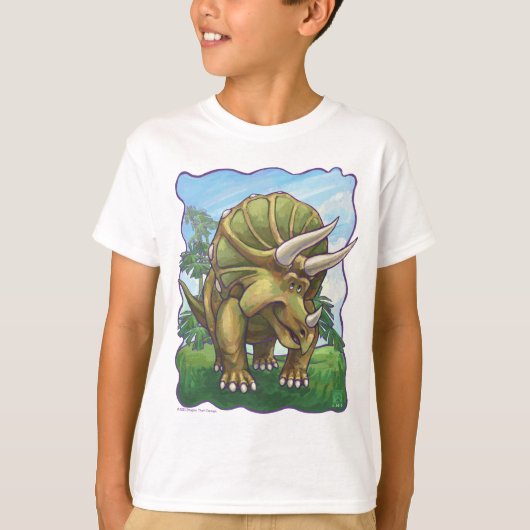 Triceratops-Köpfe und Schwanz-KinderT - Shirts (Vorderseite)