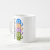 Triceratops kretischer Cartoon Kaffeetasse (Vorderseite Links)