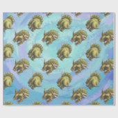 Triceratops Muster Geschenkpapier (Flach)
