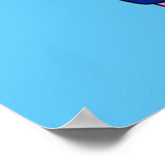 Triceratops Nerd mit Rucksack und Textbuch. Poster (Ecke)