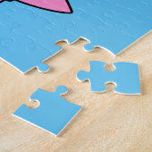 Triceratops Nerd mit Rucksack und Textbuch. Puzzle (Seite)