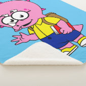 Triceratops Nerd mit Rucksack und Textbuch. Sherpadecke (3/4)