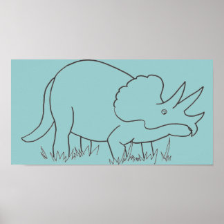 Triceratops Poster