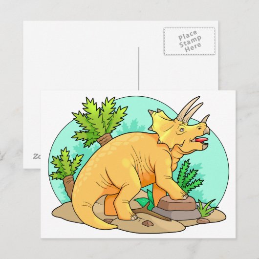 Triceratops Postkarte (Vorne/Hinten)