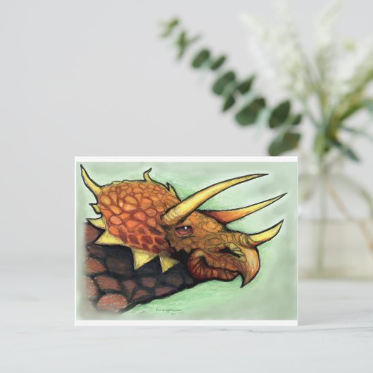 Triceratops Postkarte (Stehend Vorderseite)