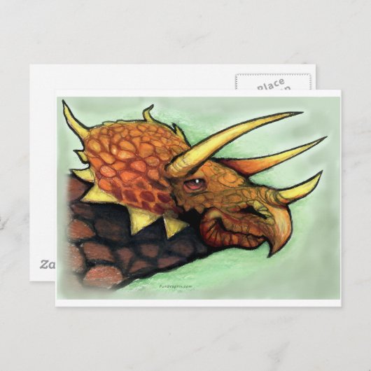 Triceratops Postkarte (Vorne/Hinten)