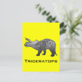 Triceratops Postkarte (Stehend Vorderseite)
