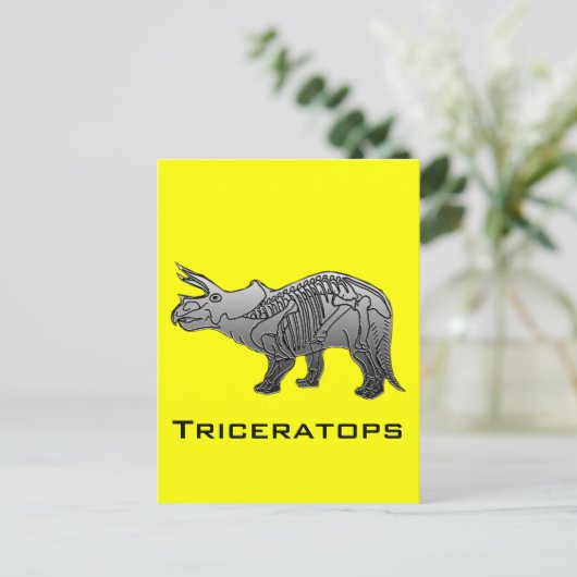 Triceratops Postkarte (Stehend Vorderseite)