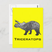 Triceratops Postkarte (Vorne/Hinten)