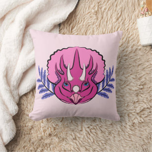 Triceratops Pretty Pink Dinosaur Kissen