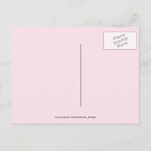 Triceratops Pretty Pink Dinosaur Postkarte (Rückseite)