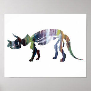 Triceratops prorsus Skelett Poster