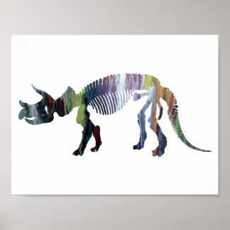 Triceratops prorsus Skelett Poster