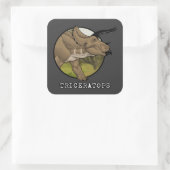 Triceratops Quadratischer Aufkleber (Tasche)