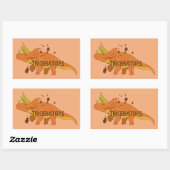 Triceratops Rechteckiger Aufkleber (Blatt)