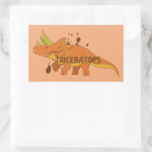 Triceratops Rechteckiger Aufkleber (Tasche)