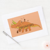 Triceratops Rechteckiger Aufkleber (Umschlag)