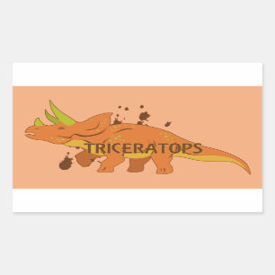 Triceratops Rechteckiger Aufkleber
