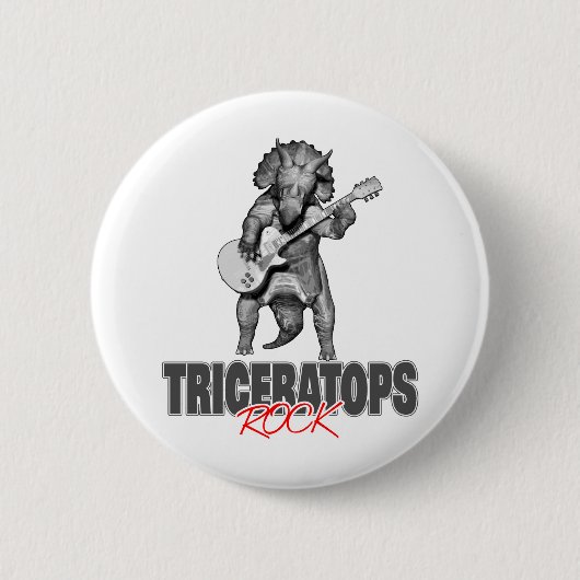 Triceratops Rocks Button (Vorderseite)