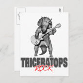 Triceratops Rocks Postkarte (Vorne/Hinten)