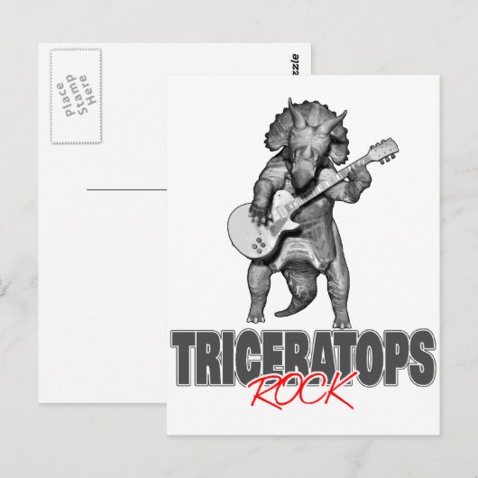 Triceratops Rocks Postkarte (Vorne/Hinten)