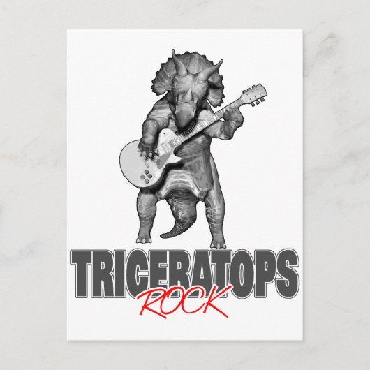 Triceratops Rocks Postkarte (Vorderseite)