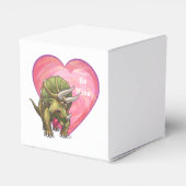 Triceratops Rote Rose Herz Geschenkschachtel (Rückseite)