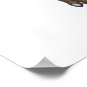 Triceratops Rote Rose Herz Poster (Ecke)