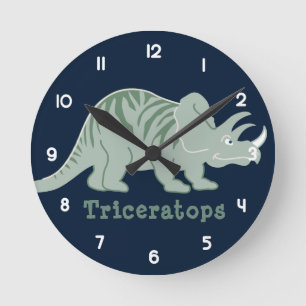 Triceratops Runde Wanduhr