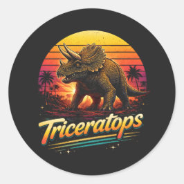 Triceratops Runder Aufkleber