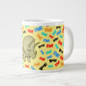 Triceratops sagt: "Rawr!" Jumbo-Tasse (Vorderseite Rechts)