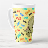 Triceratops sagt: "Rawr!" Milchtasse (Linke Ecke)