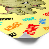 Triceratops sagt: "Rawr!" Poster (Ecke)