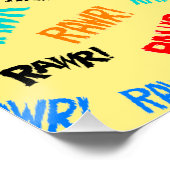 Triceratops sagt: "Rawr!" Poster (Ecke)