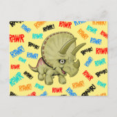 Triceratops sagt: "Rawr!" Postkarte (Vorderseite)