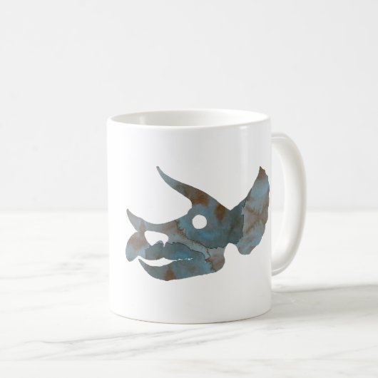 Triceratops-Schädel Kaffeetasse (VorderseiteRechts)
