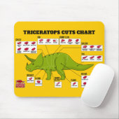 Triceratops schneidet Diagramm Mousepad (Mit Mouse)