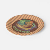 Triceratops Schnürsenkel Papierplatte Pappteller (Schrägansicht)