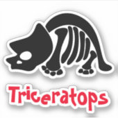 Triceratops Skeleton Aufkleber (Vorderseite)