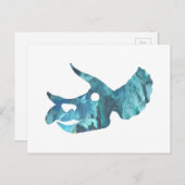Triceratops Skull Art Postkarte (Vorne/Hinten)