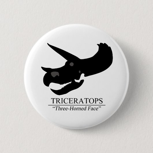 Triceratops Skull Button (Vorderseite)