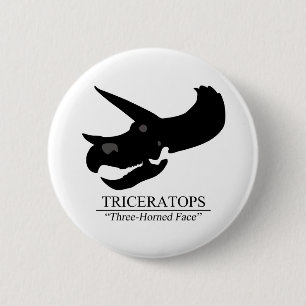 Triceratops Skull Button