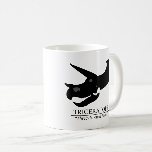 Triceratops Skull Kaffeetasse (VorderseiteRechts)