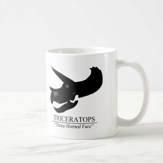 Triceratops Skull Kaffeetasse (Rechts)