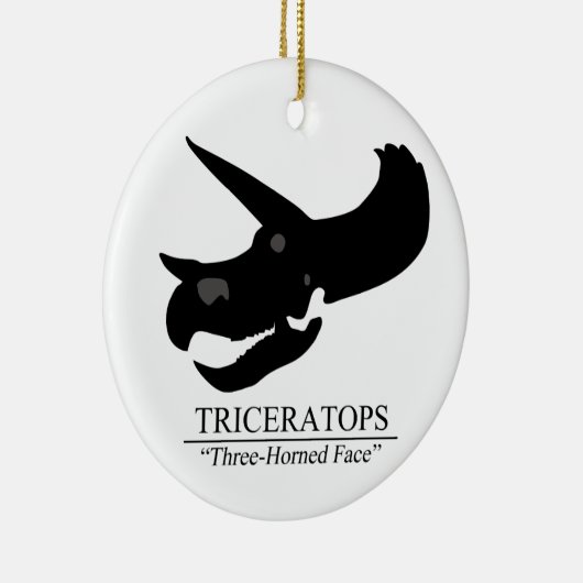 Triceratops Skull Keramik Ornament (Rechts)
